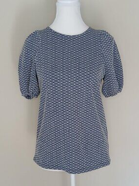 Madewell Floral Jacquard Puff Sleeve Top Size XS